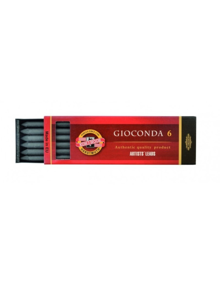 Mine creion mecanic Koh-I-Noor Gioconda K4865-4B, 5.6mm, 4B, set 6 buc