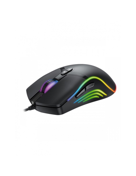 Mouse optic Omega Varr Gaming VGMB03, 1000-1600-3200-6400 dpi, USB, iluminare RGB, 7 butoane, negru