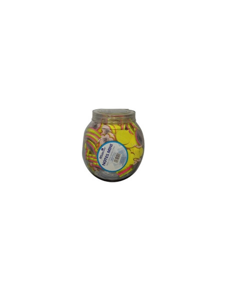 Notes adeziv Office Cover, 75 coli, 45x45mm, 3 culori, 4 forme, 100 buc/borcan