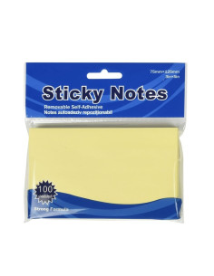 Notes adeziv Office Cover A05, 100 coli, 75x125mm, galben pastel, blister