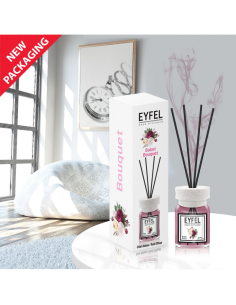 Odorizant camera cu betisoare Eyfel, buchet, 120ml