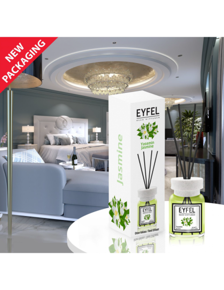 Odorizant camera cu betisoare Eyfel, iasomie, 120ml