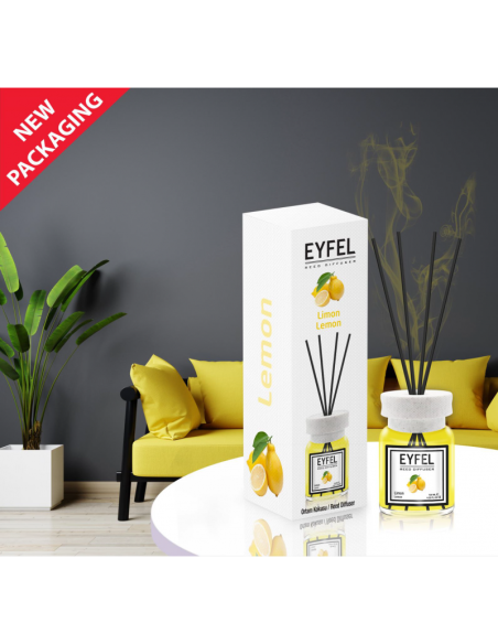Odorizant camera cu betisoare Eyfel, lamaie, 120ml