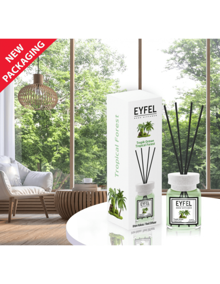 Odorizant camera cu betisoare Eyfel, padure tropicala, 120ml