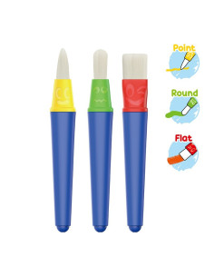 Pensula cu rezervor Keyroad Baby line KR972329, varf rotund, lat, pentru copii, set 3 buc 2