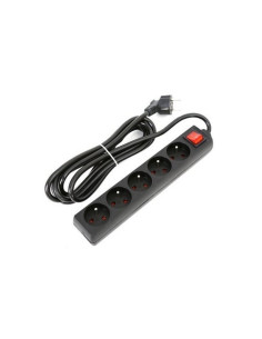 Prelungitor 5 prize Fiesta, 3m, PVC, negru, cu intrerupator, 250V / 10A, Type F, FL5G3, 42048