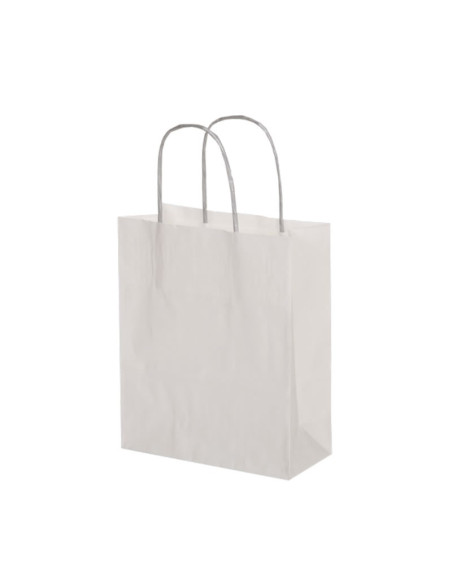 Punga cadou Colorarte 12832 / 17588, B4, 26x35x12cm, 90g/mp, alba, manere din hartie rasucita