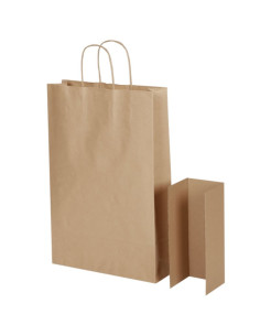 Punga cadou Colorarte 93935, B4, 26x35x12cm, kraft, manere din hartie rasucita