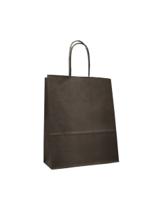 Punga cadou Colorarte 15958, B5, 18x22x8cm, 90g/mp, neagra, manere din hartie rasucita