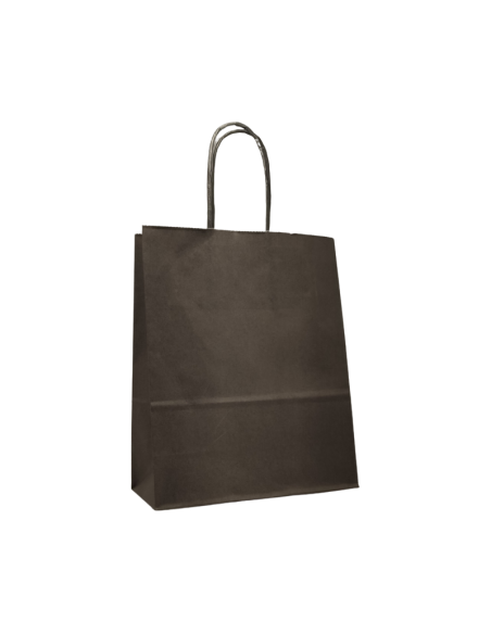 Punga cadou Colorarte 15958, B5, 18x22x8cm, 90g/mp, neagra, manere din hartie rasucita