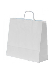 Punga cadou Colorarte 93924, 45x48x17cm, 100g/mp, alba, manere din hartie rasucita