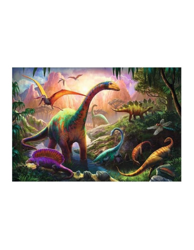 Puzzle carton 100 piese Trefl World of dinosaurs, 16277, 5+ ani