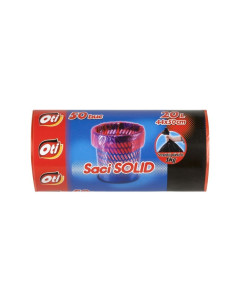 Saci menajeri OTI Solid, 20l, 44x50cm, rosu, 20200, rola 50 buc