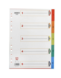 Separator plastic CNX, A4, set 5 culori