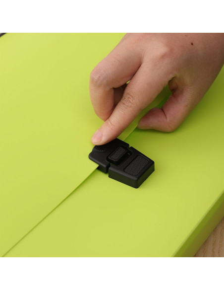 Servieta plastic Deli B500 02, cu maner, A4, 4cm, culori neon