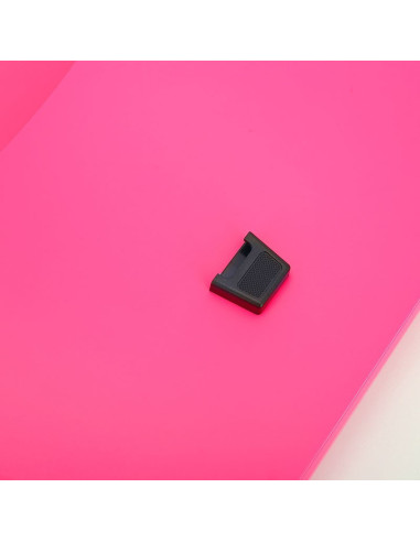 Servieta plastic Deli B500 02, cu maner, A4, 4cm, culori neon