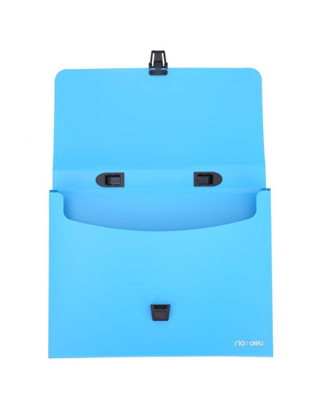 Servieta plastic Deli B500 02, cu maner, A4, 4cm, culori neon
