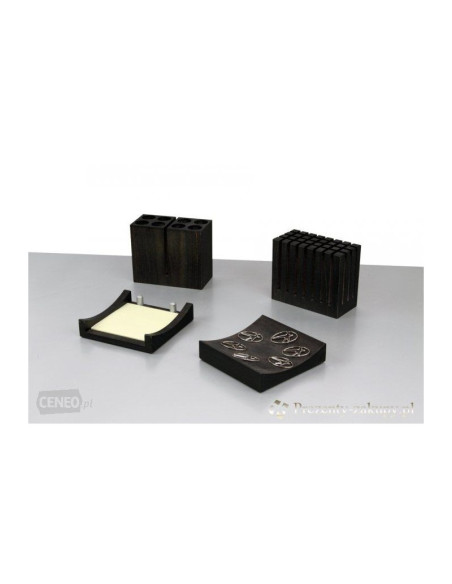 Set pentru birou Bestar 4032ZDC, lemn, 4 piese, negru