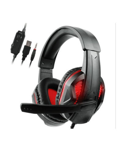 Set gaming - tastatura + mouse + casti + mousepad Omega Varr Gaming VG4IN1SET03, USB, iluminare, microfon, negru