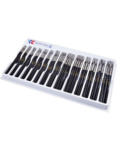 Pensula Brons BR-247, varf rotund, nr. 00-12, pictura cu acuarele, set 144 buc/tavita PVC