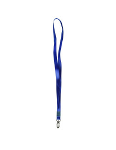 Snur textil pentru ecuson CNX, LUX, 1.5cm, albastru, pindere tip carabina mare
