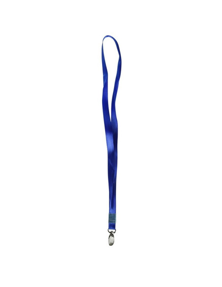 Snur textil pentru ecuson CNX, LUX, 1.5cm, albastru, pindere tip carabina mare
