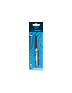 Stilou Schneider Opus 422084 76120 2904-RV, penita iridium M, alimentare rezerve, grip ergonomic, blister (+2 rezerve)