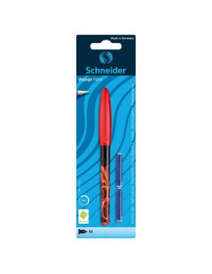Stilou Schneider Voyage 76110 422104 2907 RV, penita iridium M, alimentare rezerve, corp plastic, blister (+2 rezerve)