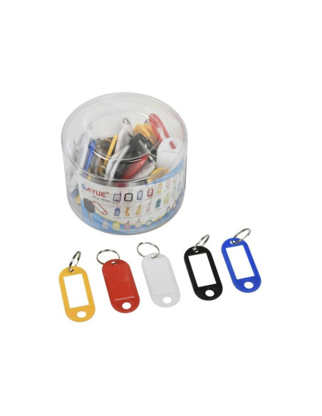 Etichete pentru chei Office Cover 1001, plastic, diverse culori, set 50 buc