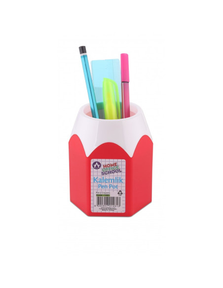 Suport instrumente de scris Ark 1461, model creion, plastic, diverse culori
