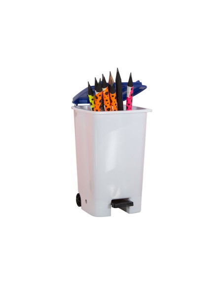 Suport instrumente de scris Ark 1760, model pubela cu pedala, plastic, diverse culori