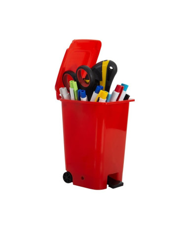 Suport instrumente de scris Ark 1760, model pubela cu pedala, plastic, diverse culori