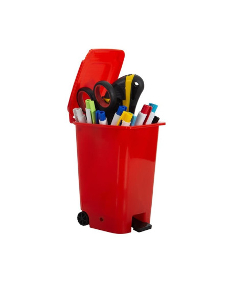 Suport instrumente de scris Ark 1760, model pubela cu pedala, plastic, diverse culori