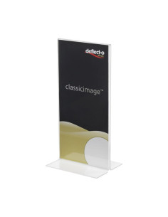 Display prezentare Deflecto RI98212 SSPT411, 1/3 A4, portret, forma T, plastic