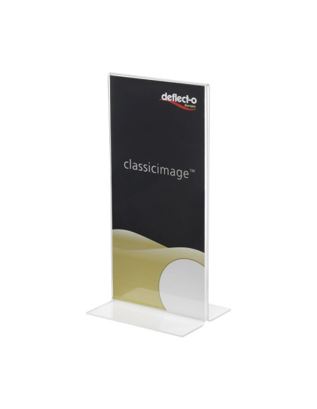 Display prezentare Deflecto RI98212 SSPT411, 1/3 A4, portret, forma T, plastic