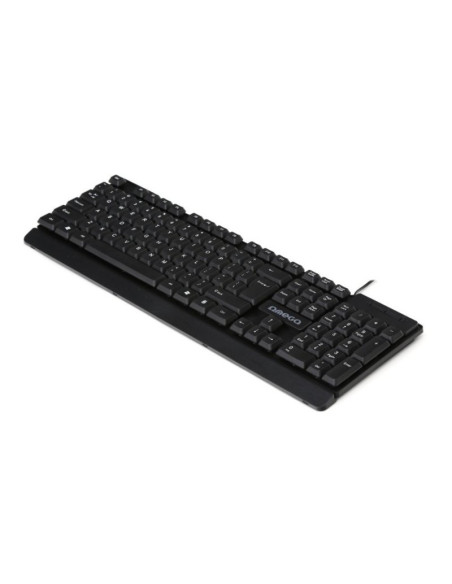 Tastatura Omega Ergonomic OK055B, USB, design modern, cablu 1.5m, negru