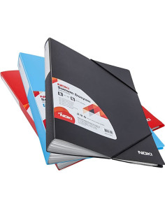 Dosar de prezentare Noki 64180-NN, capacitate 80 folii, plastic, cu elastic