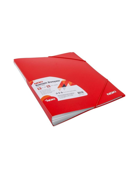 Dosar de prezentare Noki 64180-NN, capacitate 80 folii, plastic, cu elastic