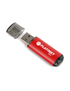 Stick memorie 32GB Platinet PMFE32, USB 2.0, carcasa aluminiu, rosu