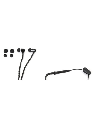 Casti in-ear cu fir Freestyle FH2111, jack 3.5mm, cu microfon, buton on/off, cablu 1.25m cu fermoar, +2 seturi de dopuri,