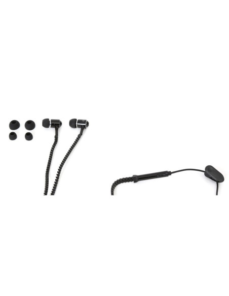 Casti in-ear cu fir Freestyle FH2111, jack 3.5mm, cu microfon, buton on/off, cablu 1.25m cu fermoar, +2 seturi de dopuri,