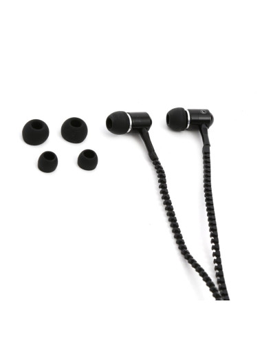 Casti in-ear cu fir Freestyle FH2111, jack 3.5mm, cu microfon, buton on/off, cablu 1.25m cu fermoar, +2 seturi de dopuri,
