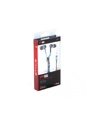 Casti in-ear cu fir Freestyle FH2111, jack 3.5mm, cu microfon, buton on/off, cablu 1.25m cu fermoar, +2 seturi de dopuri,