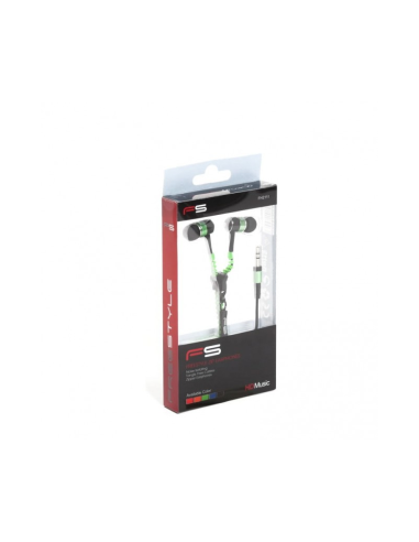 Casti in-ear cu fir Freestyle FH2111, jack 3.5mm, cu microfon, buton on/off, cablu 1.25m cu fermoar, +2 seturi de dopuri,