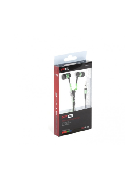 Casti in-ear cu fir Freestyle FH2111, jack 3.5mm, cu microfon, buton on/off, cablu 1.25m cu fermoar, +2 seturi de dopuri,