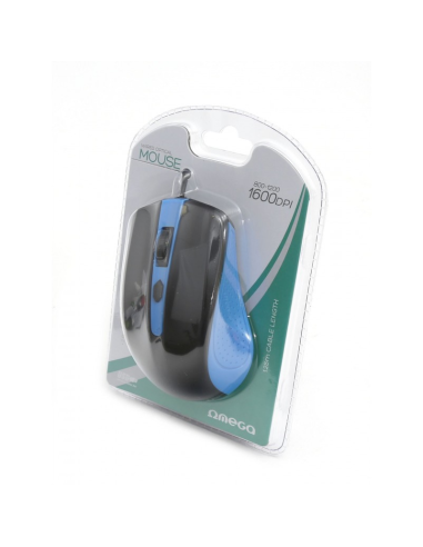 Mouse optic Omega OM05, 1000 dpi, USB, cablu 1.25m, diverse culori