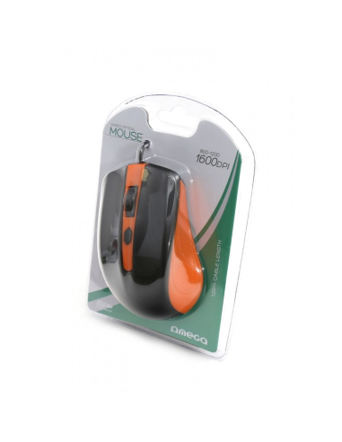 Mouse optic Omega OM05, 1000 dpi, USB, cablu 1.25m, diverse culori