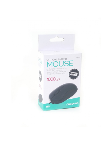 Mouse optic Omega OM07V, 1000 dpi, USB, cablu 1.25m