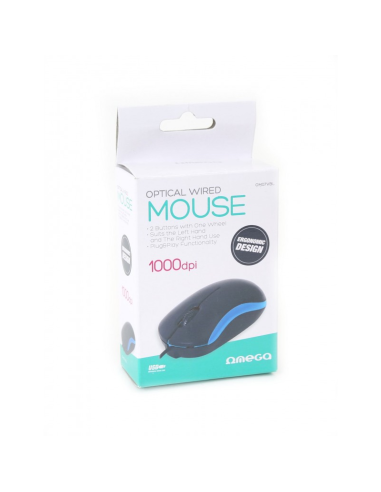 Mouse optic Omega OM07V, 1000 dpi, USB, cablu 1.25m