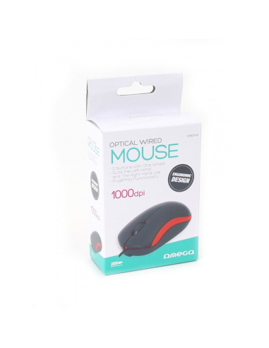 Mouse optic Omega OM07V, 1000 dpi, USB, cablu 1.25m
